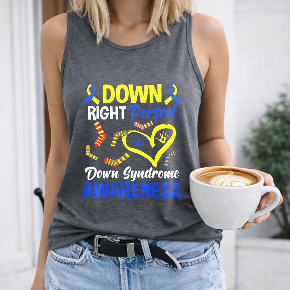 Syndrome Awareness - Vibrant Red With Right Perfect Lettering Women's Tank Top