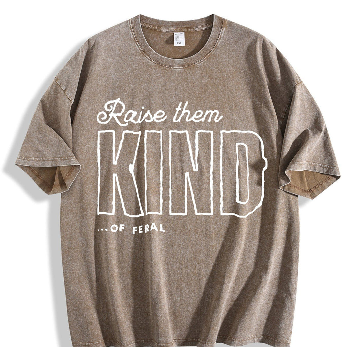 Raise Them Feral Vintage Washed T-Shirt product image 3