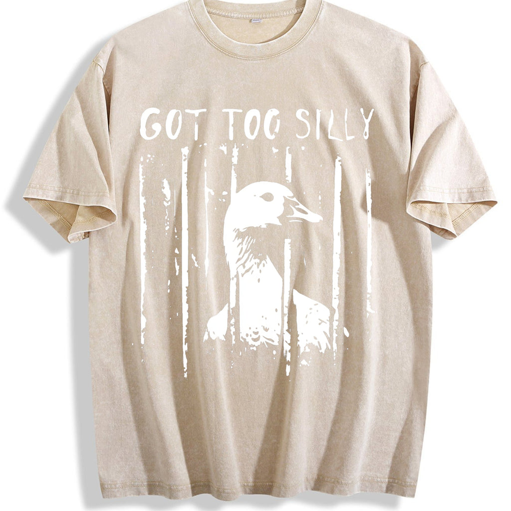 Unhinged Goose Got Too Silly Jail Meme Boxy Dtg Vintage product image 1