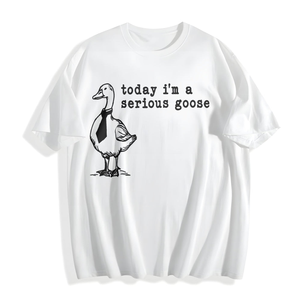 Serious Goose Funny Cotton T-Shirt product image 2