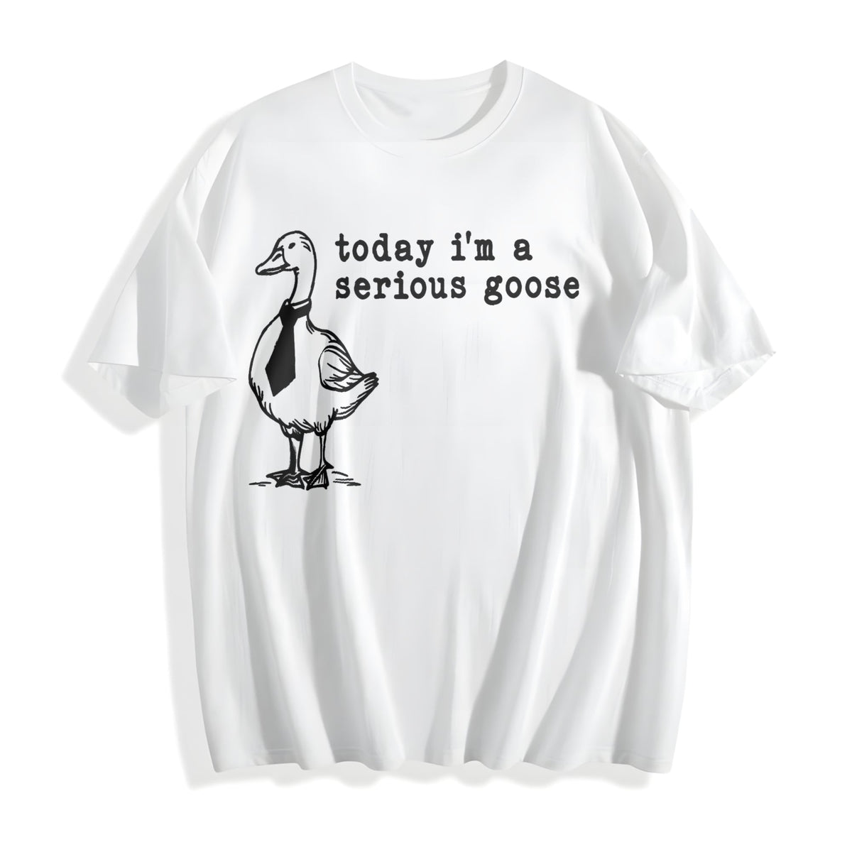 Serious Goose Funny Cotton T-Shirt product image 2