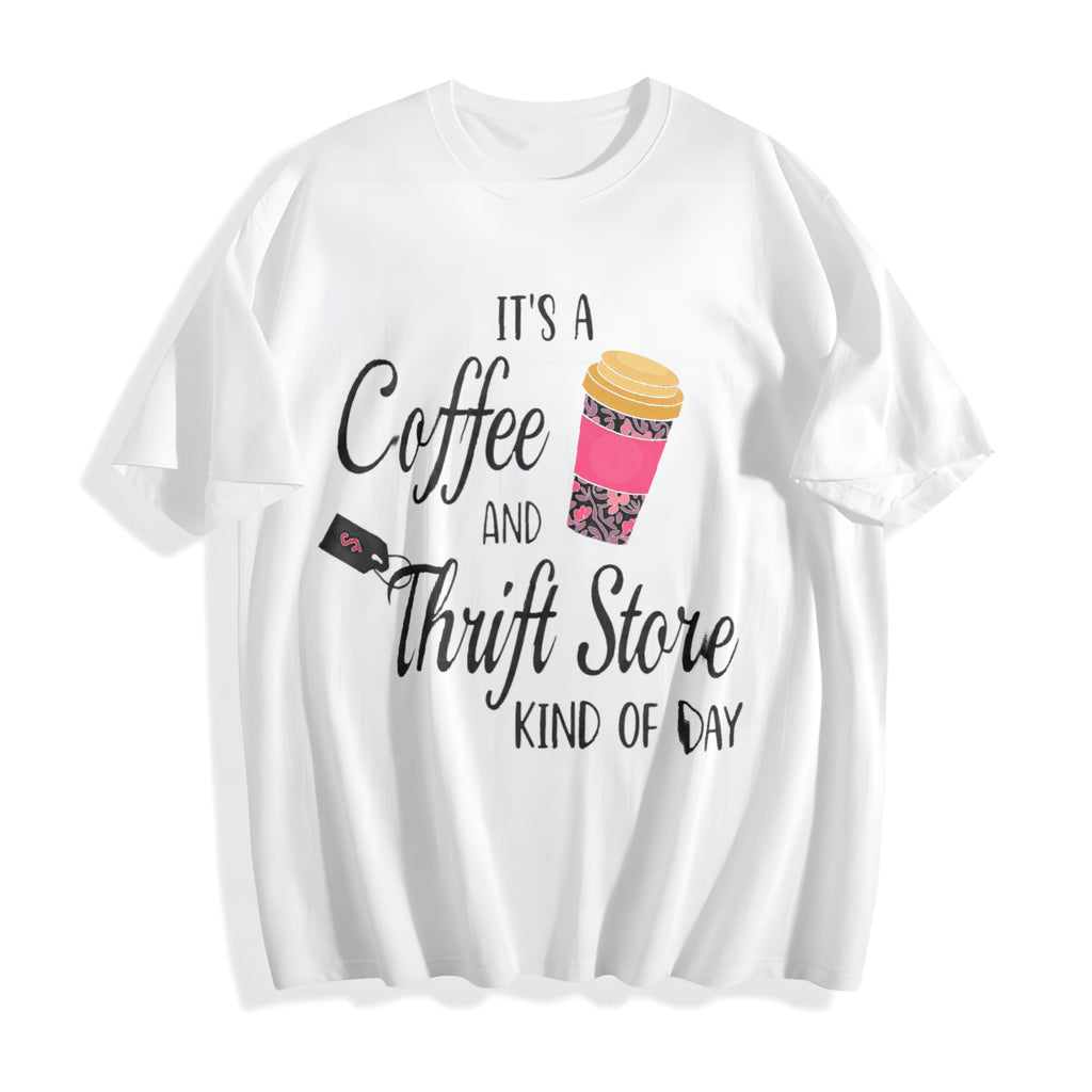 Letter Coffee Summer Cotton T-Shirt product image 2