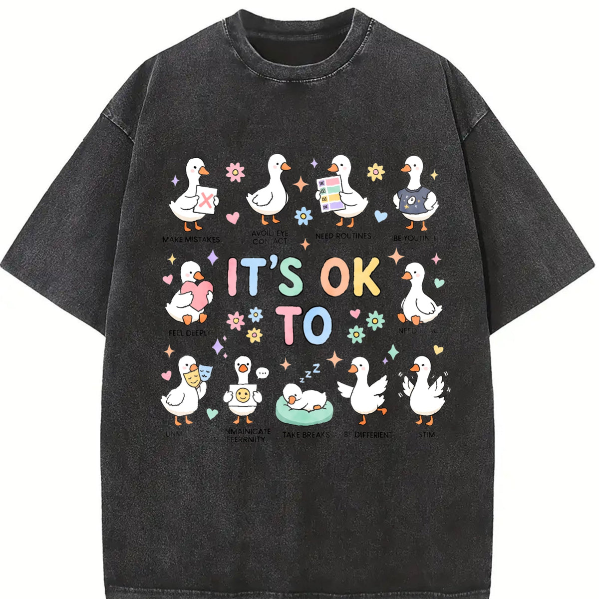 It's Ok To Be Different Vintage Washed T-Shirt product image 2