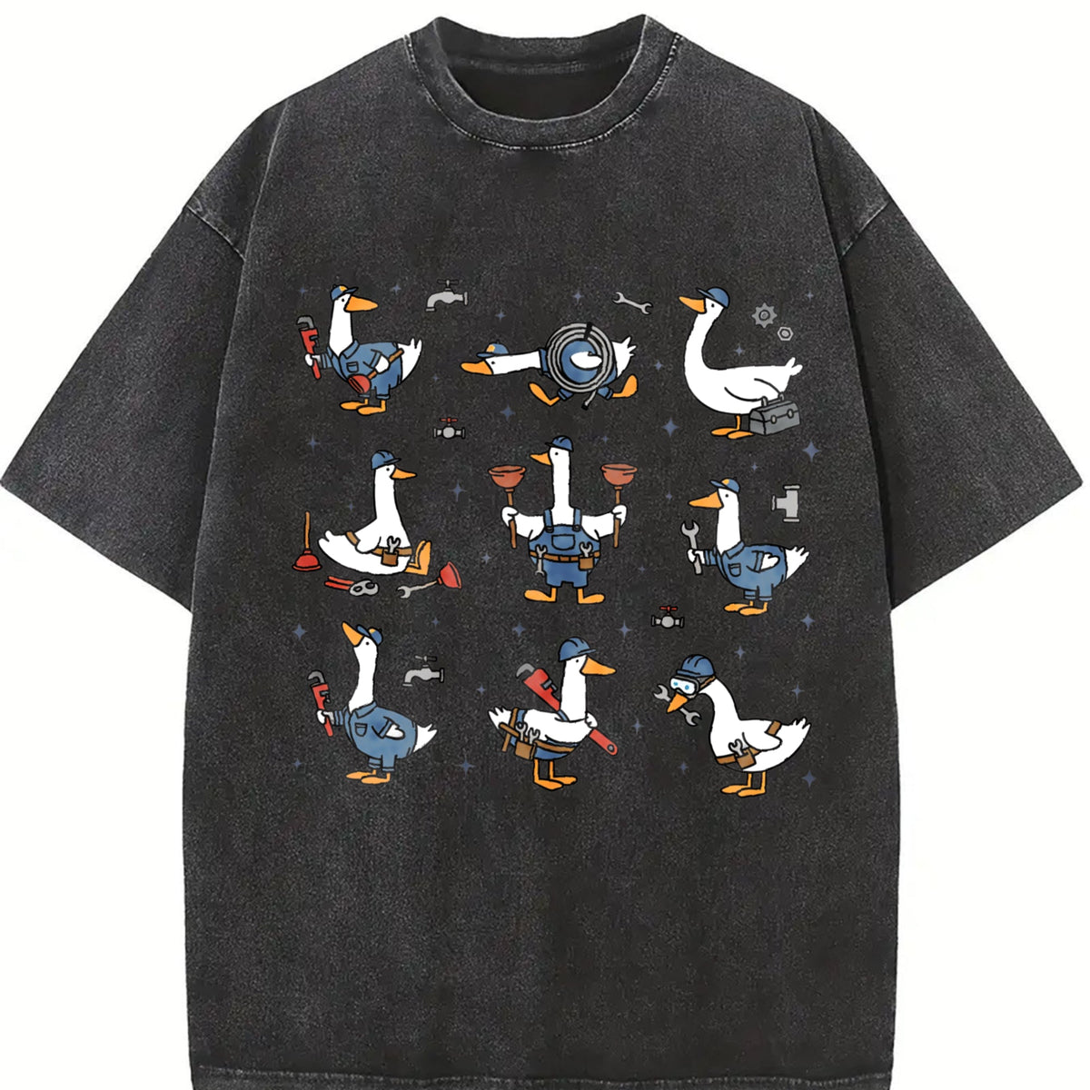 Silly Goose Plumber Vintage Washed T-Shirt product image 2