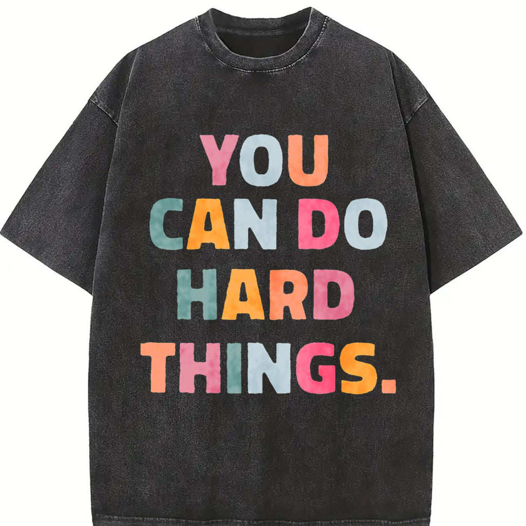 You Can Do Hard Things Vintage Washed T-Shirt product image 2