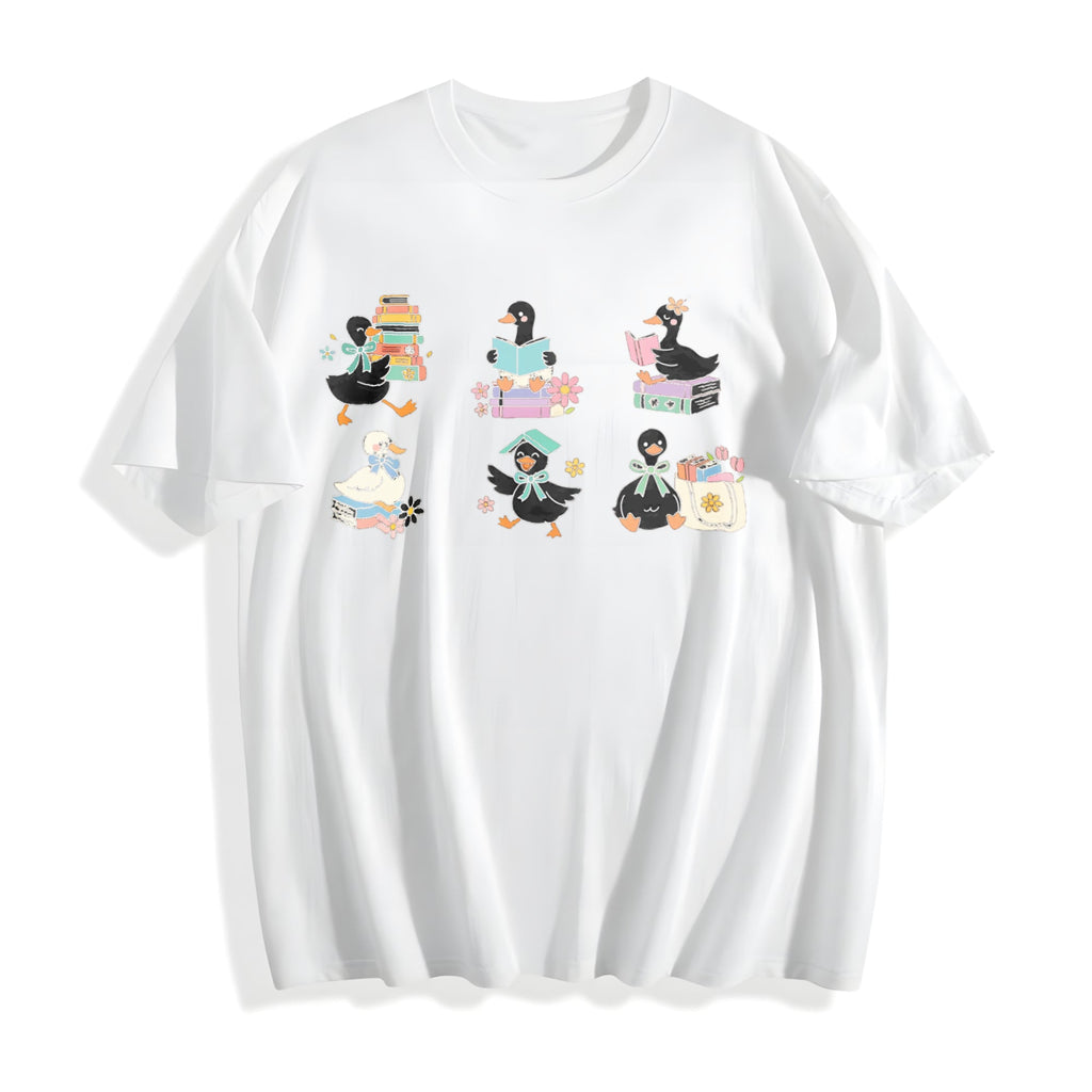 Silly Goose Reading Cotton T-Shirt product image 2
