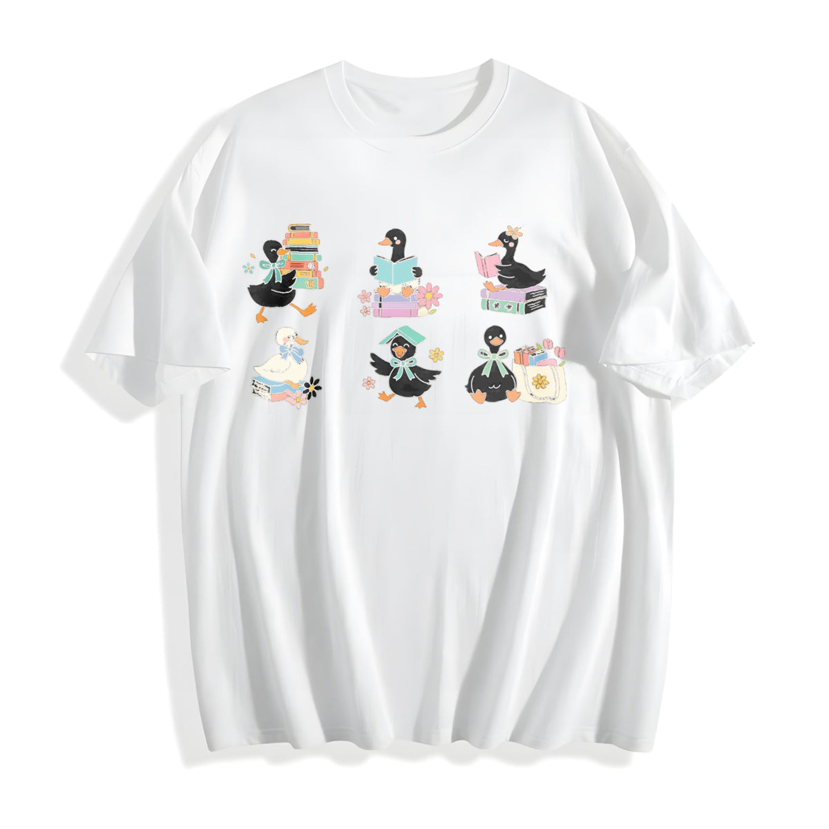 Silly Goose Reading Cotton T-Shirt product image 2