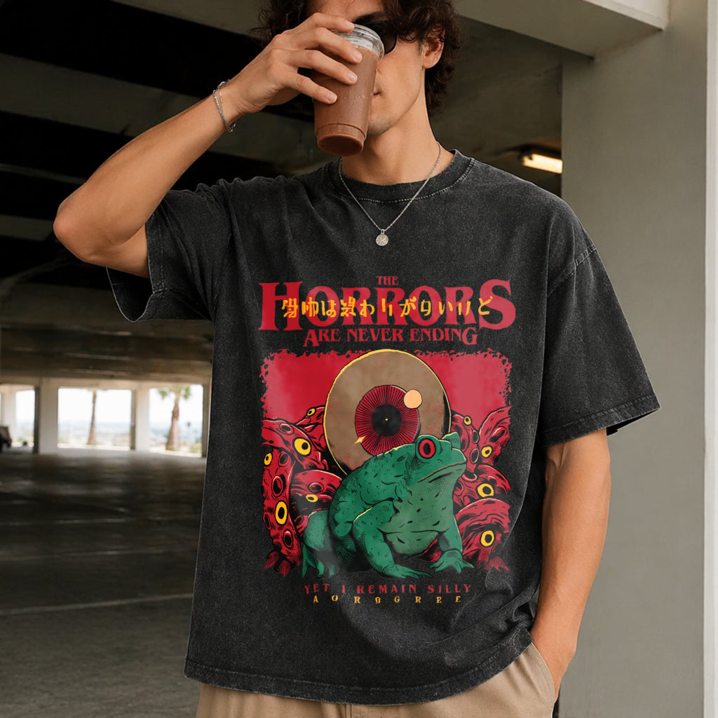 Horrors Are Never Ending Vintage Washed T-Shirt product image 2