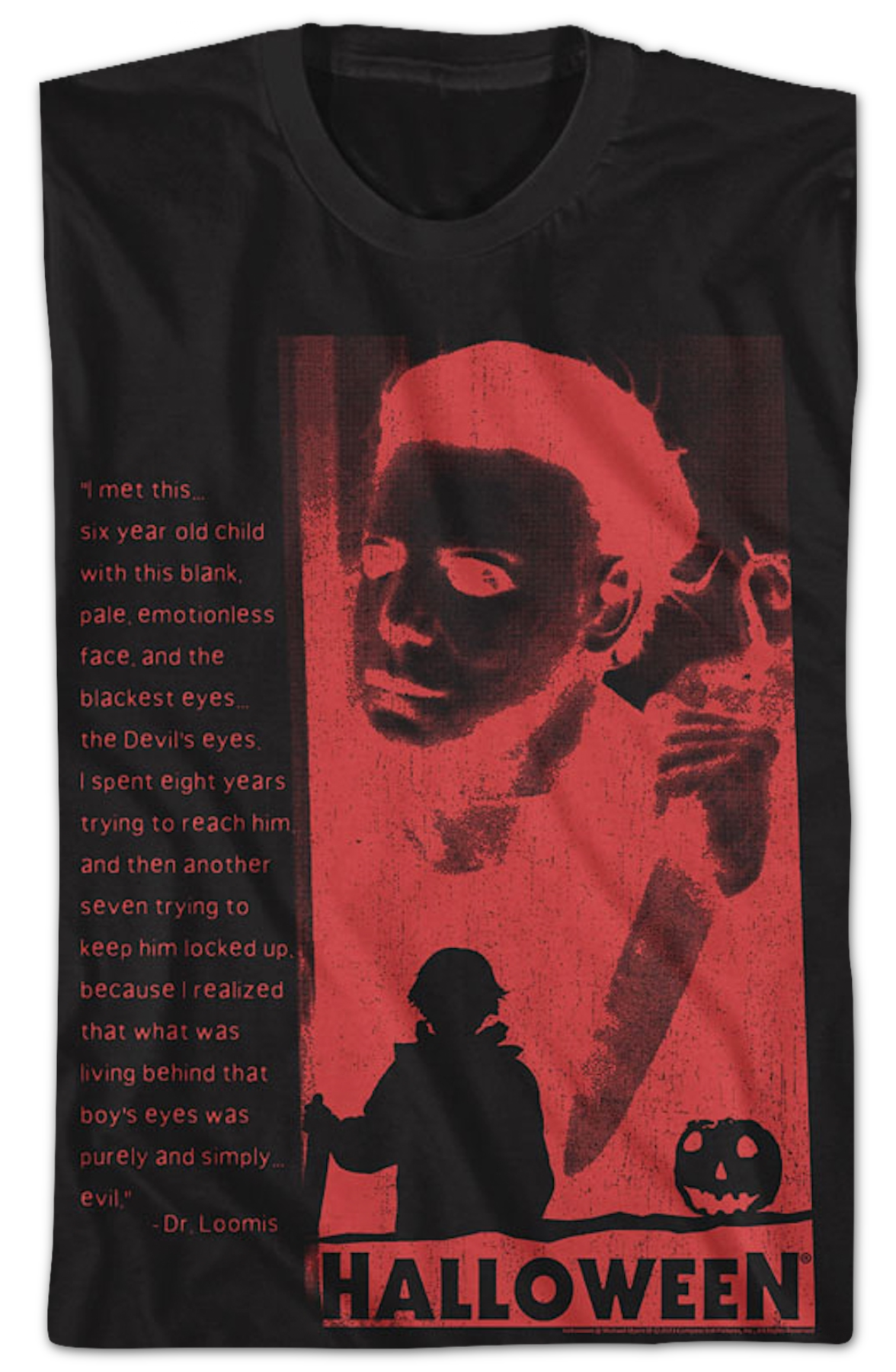 Devil's Eyes Negative Silhouette Halloween T-Shirt product image 2