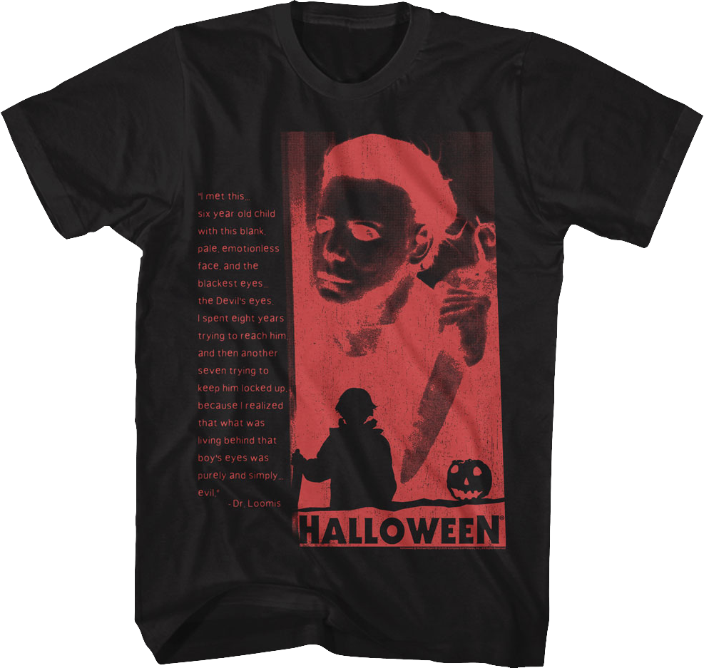 Devil's Eyes Negative Silhouette Halloween T-Shirt product image 1
