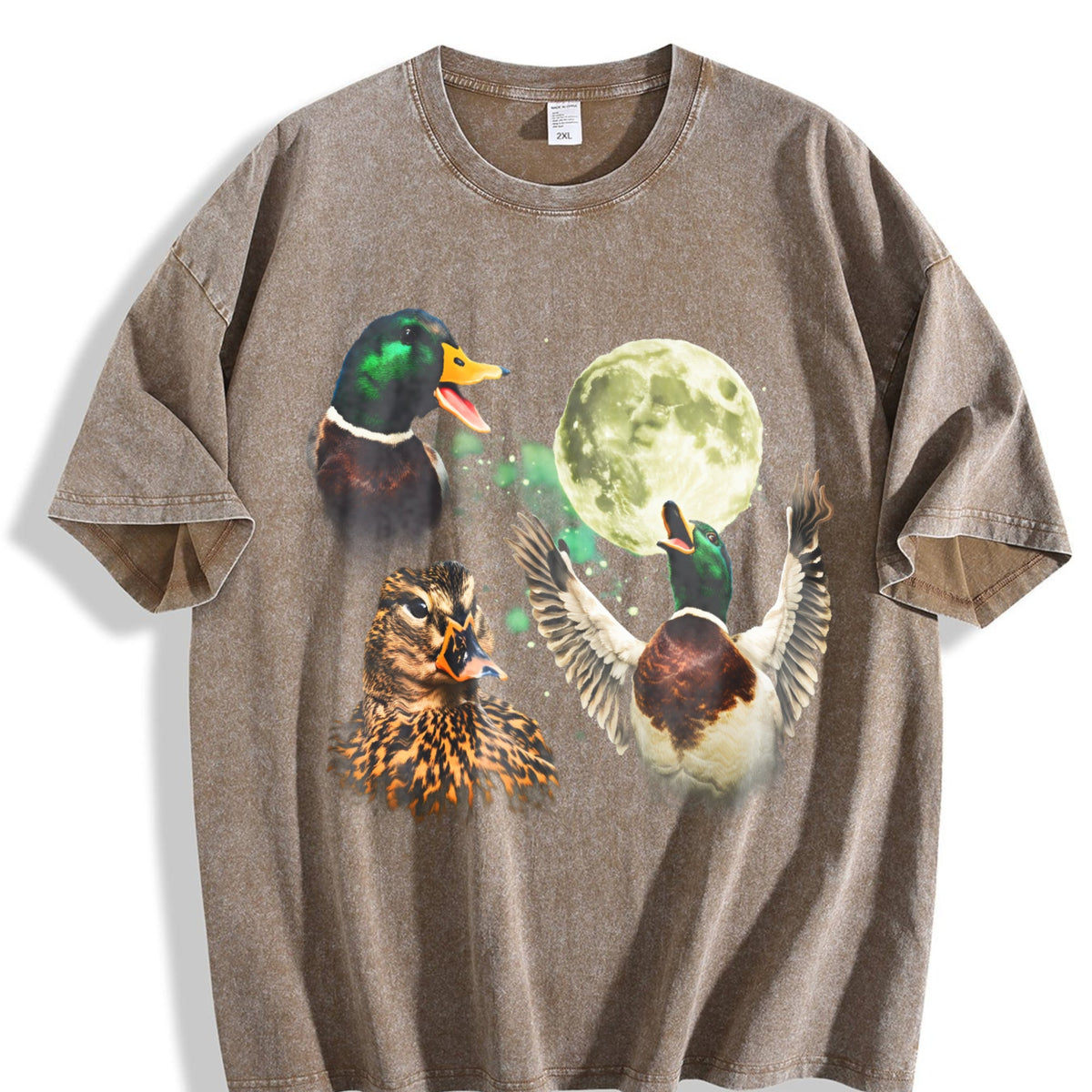Mallard Duck Moon Vintage Washed T-Shirt product image 3