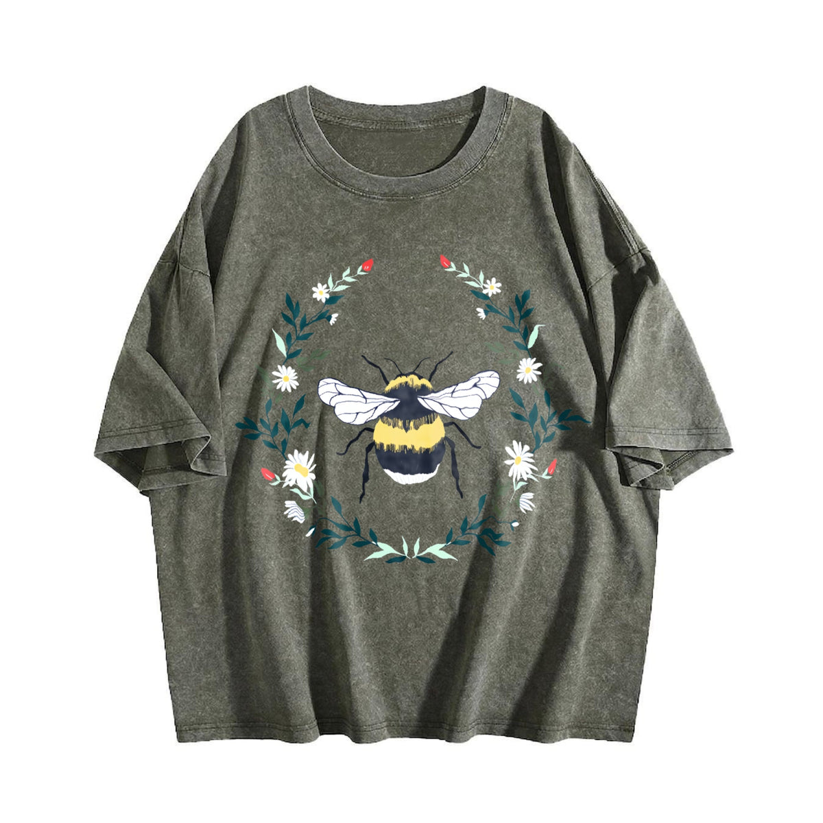 Wildflower Bee Vintage Washed T-Shirt product image 4