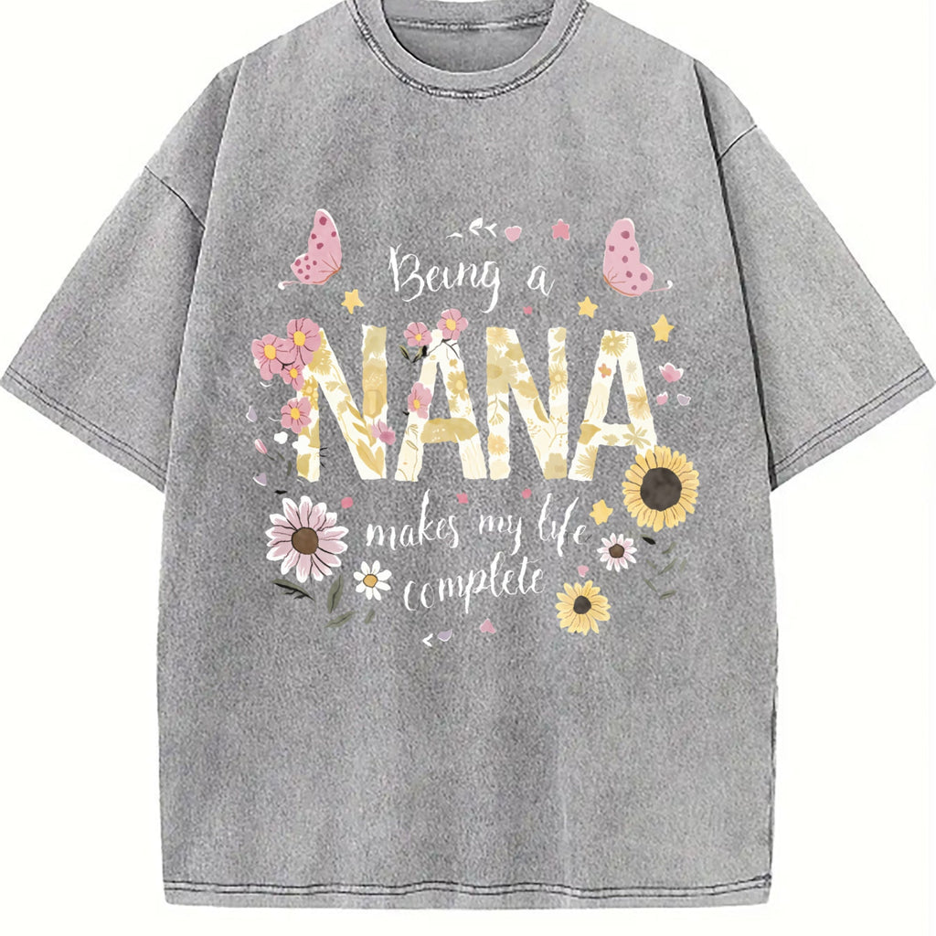 Bohemian Nana Floral Vintage Washed T-Shirt product image 5