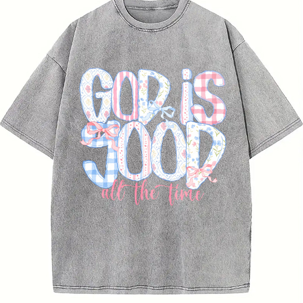 God Is Good All The Time Vintage Washed T-Shirt product image 4