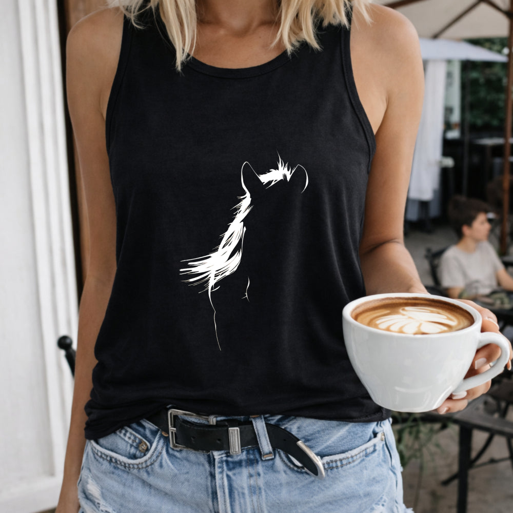 Cartoon Horse Women's Tank Top