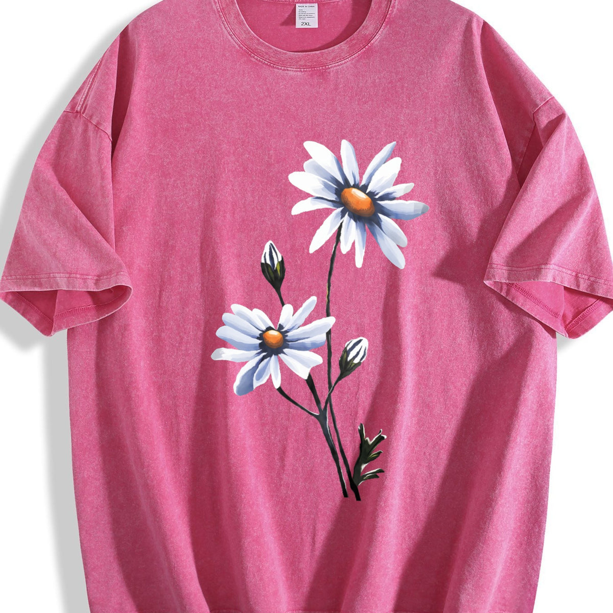 Blue Daisy Flowers Vintage Washed T-Shirt product image 7