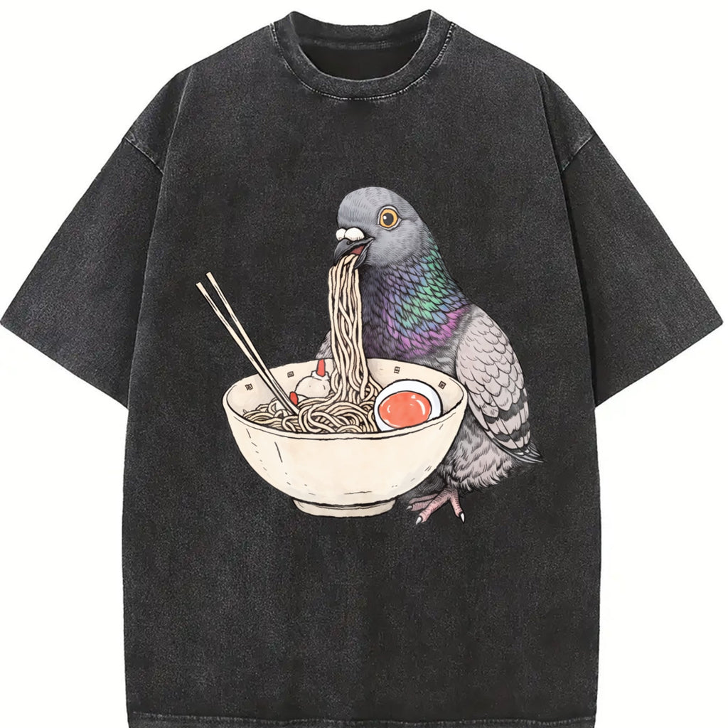 Pigeon Ramen Vintage Washed T-Shirt product image 2