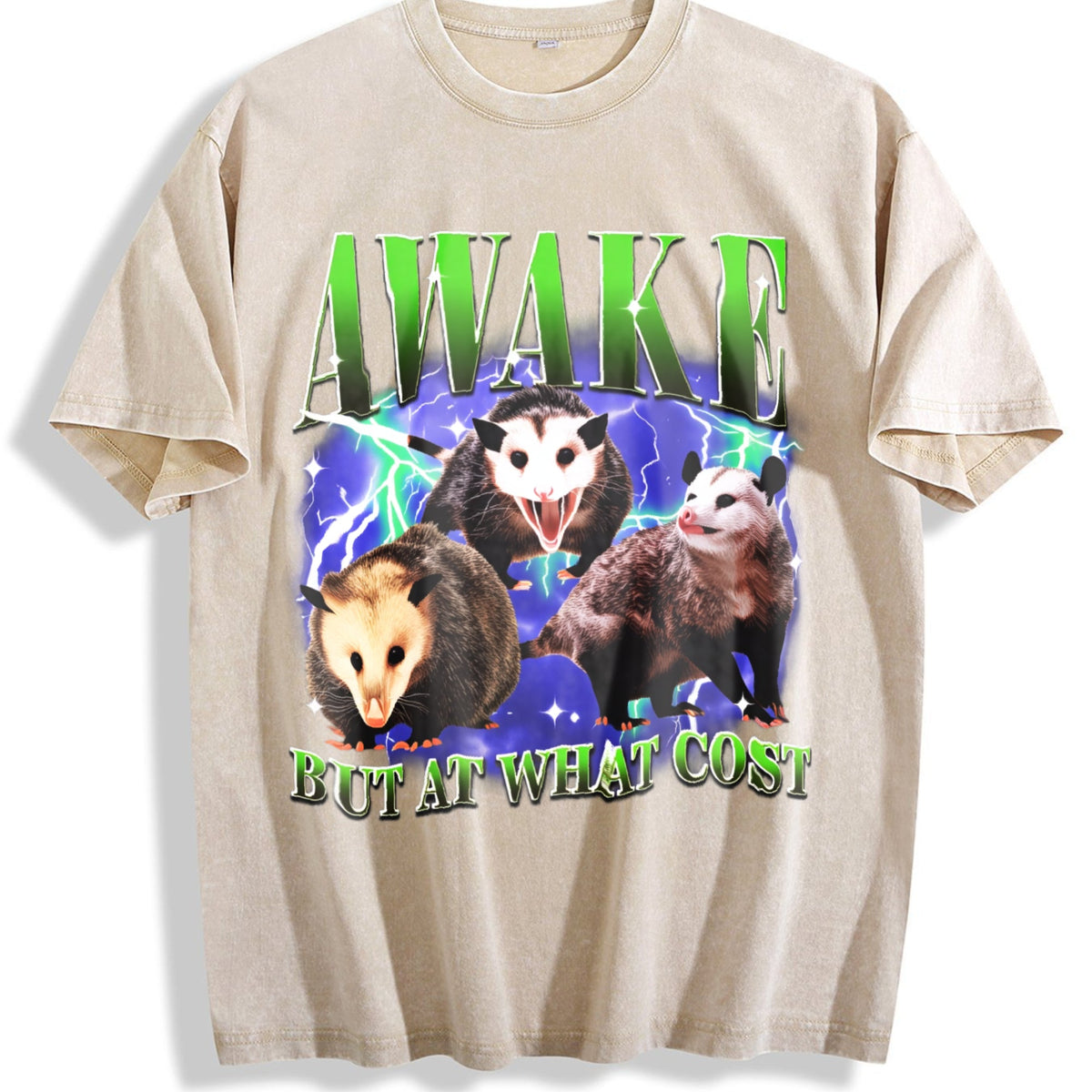 Awake But At What Cost Vintage Washed T-Shirt product image 1