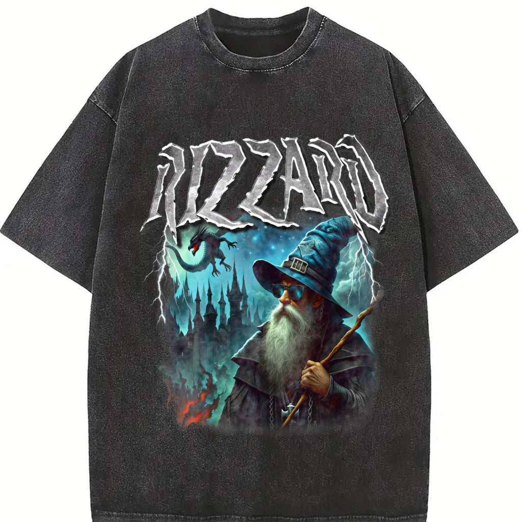 Rizzard Fantasy Wizard Vintage Washed T-Shirt product image 2