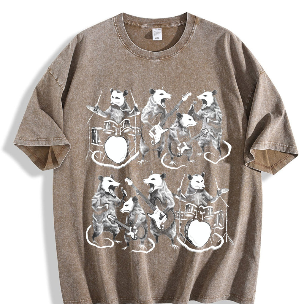 Possum Rock Band Vintage Washed T-Shirt product image 3
