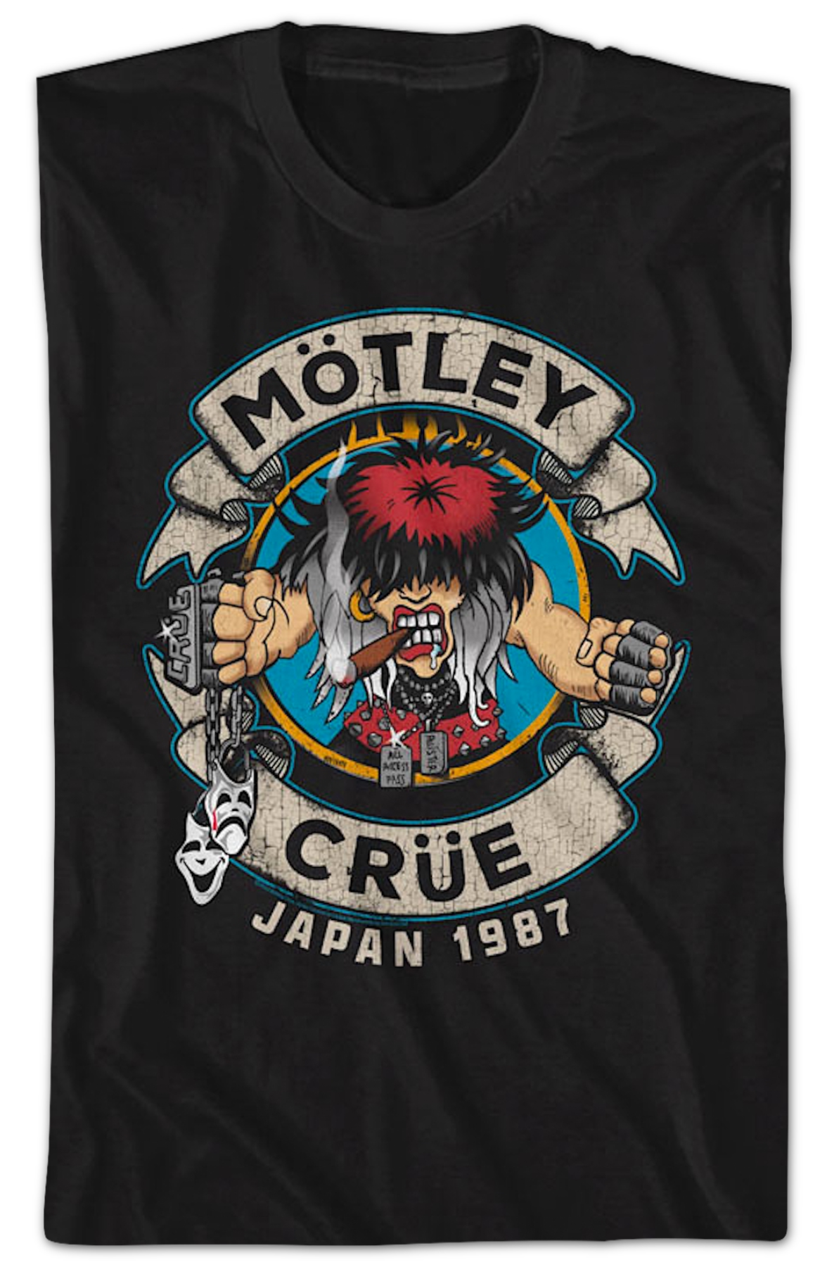 Distressed Allister Fiend Japan 1987 Motley Crue T-Shirt product image 2