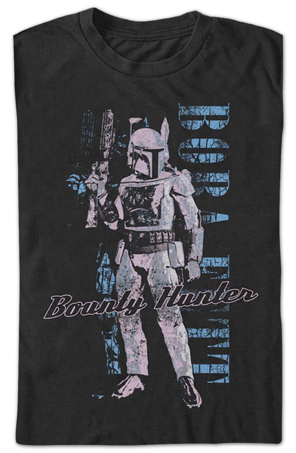 Distressed Bounty Hunter Boba Star Wars Fett T-Shirt product image 2