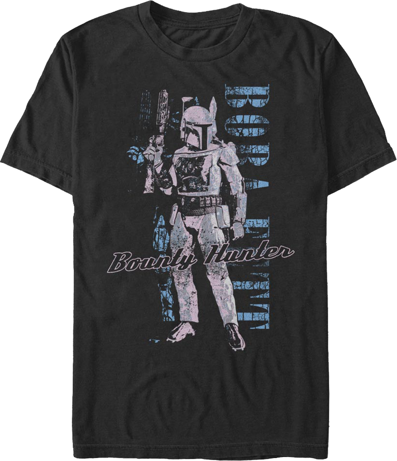 Distressed Bounty Hunter Boba Star Wars Fett T-Shirt product image 1