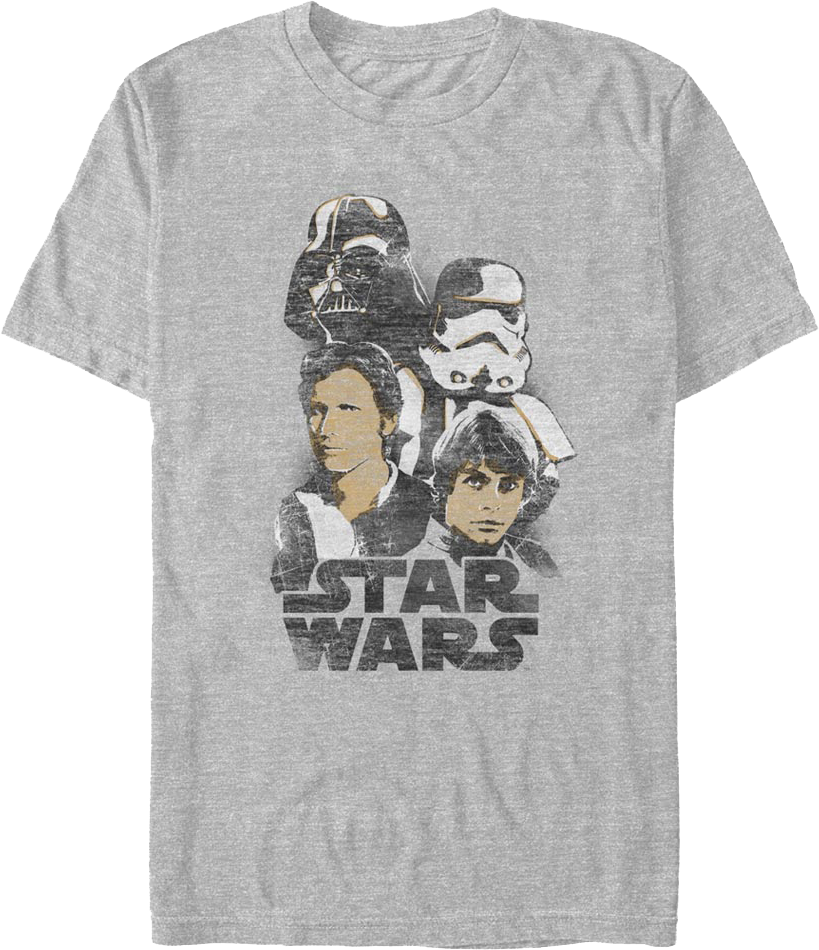 Distressed Heroes And Villains Star Wars T-Shirt product image 1