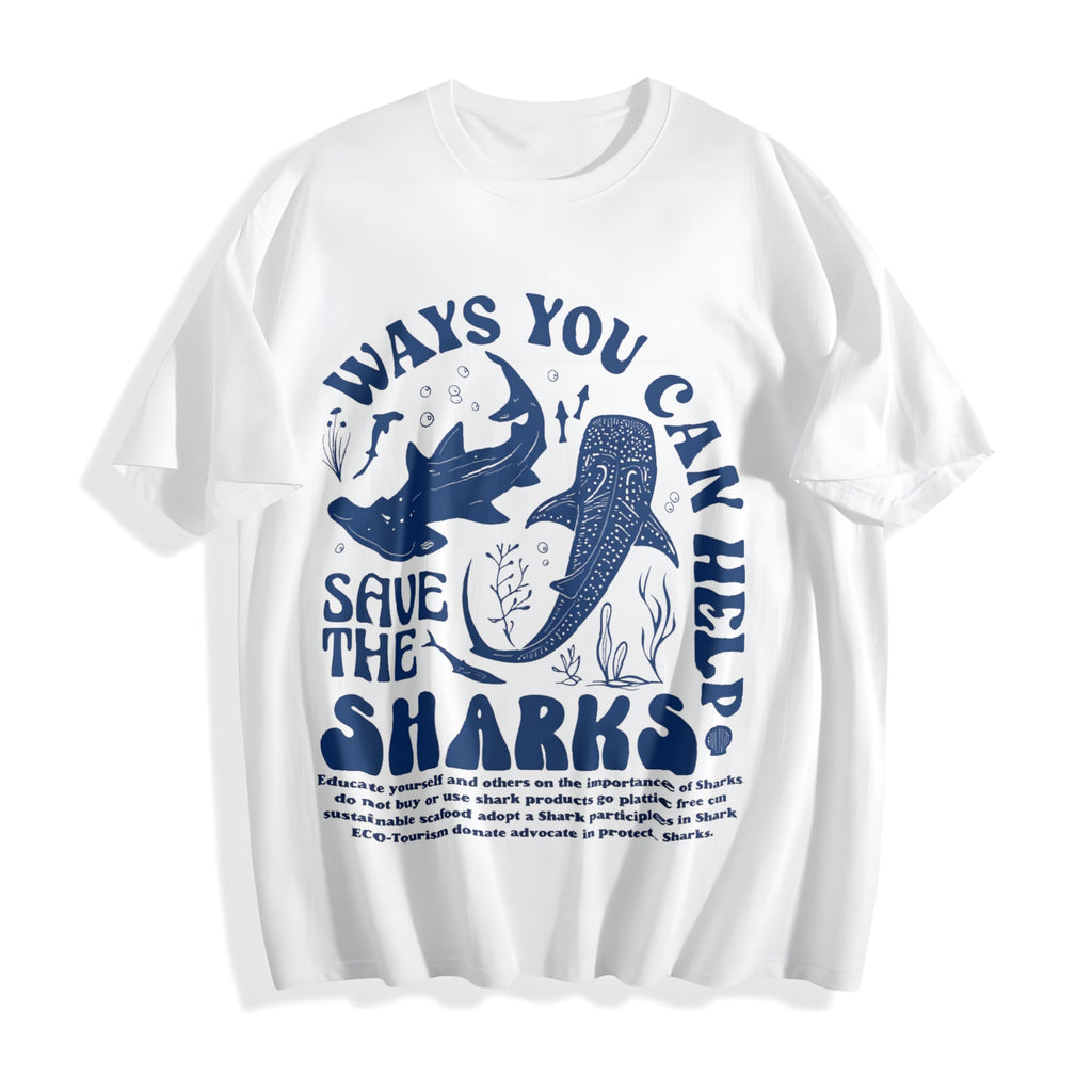 Shark & Letter Cotton T-Shirt product image 2