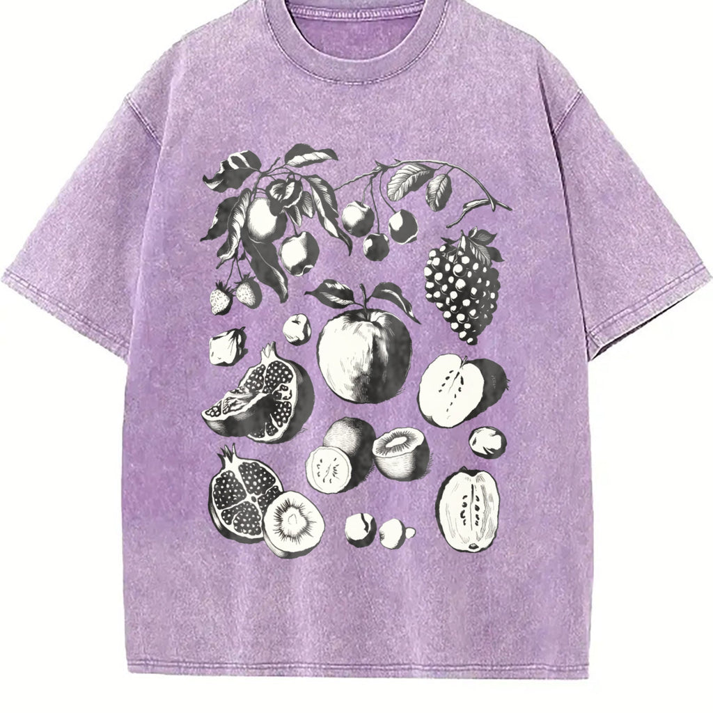 Fruits And Berries 90s Tattoo Vintage Washed T-Shirt product image 6