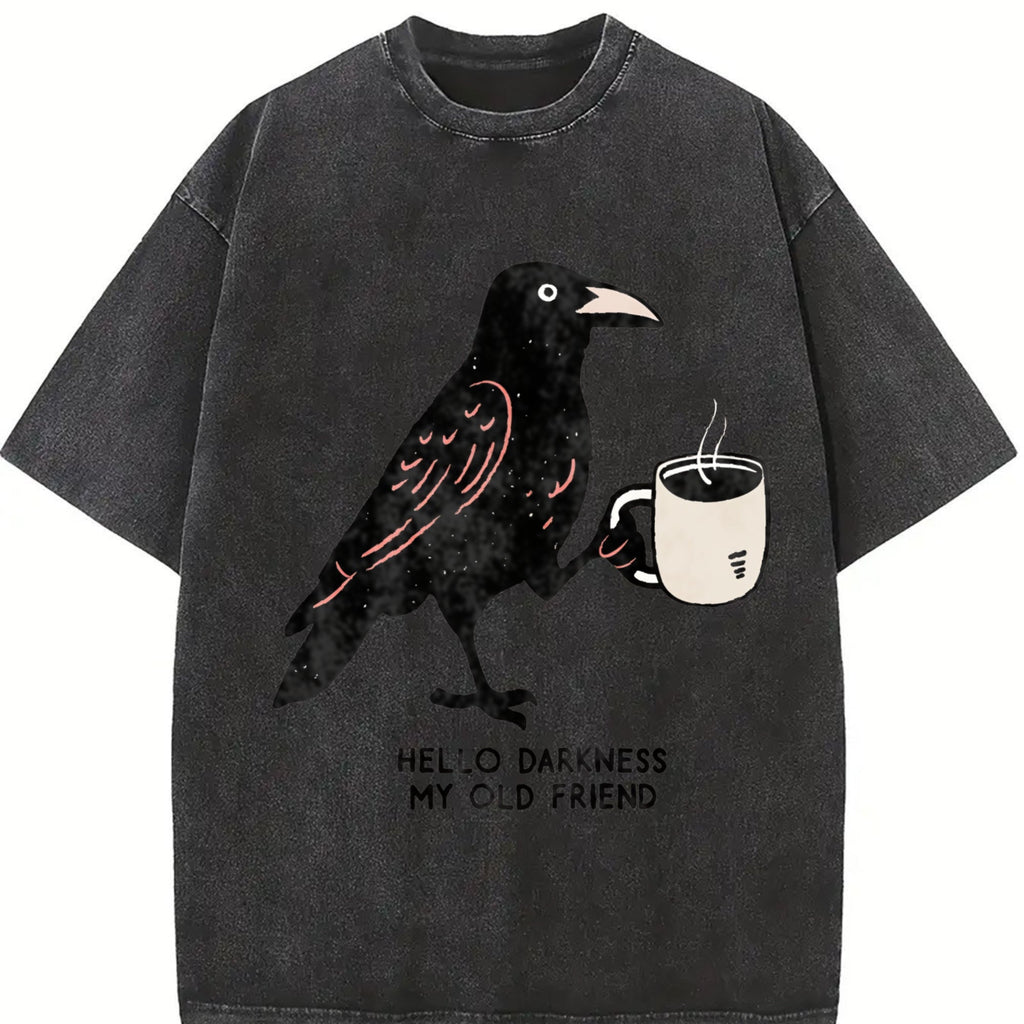 Hello Darkness My Old Friend Vintage Washed T-Shirt product image 2