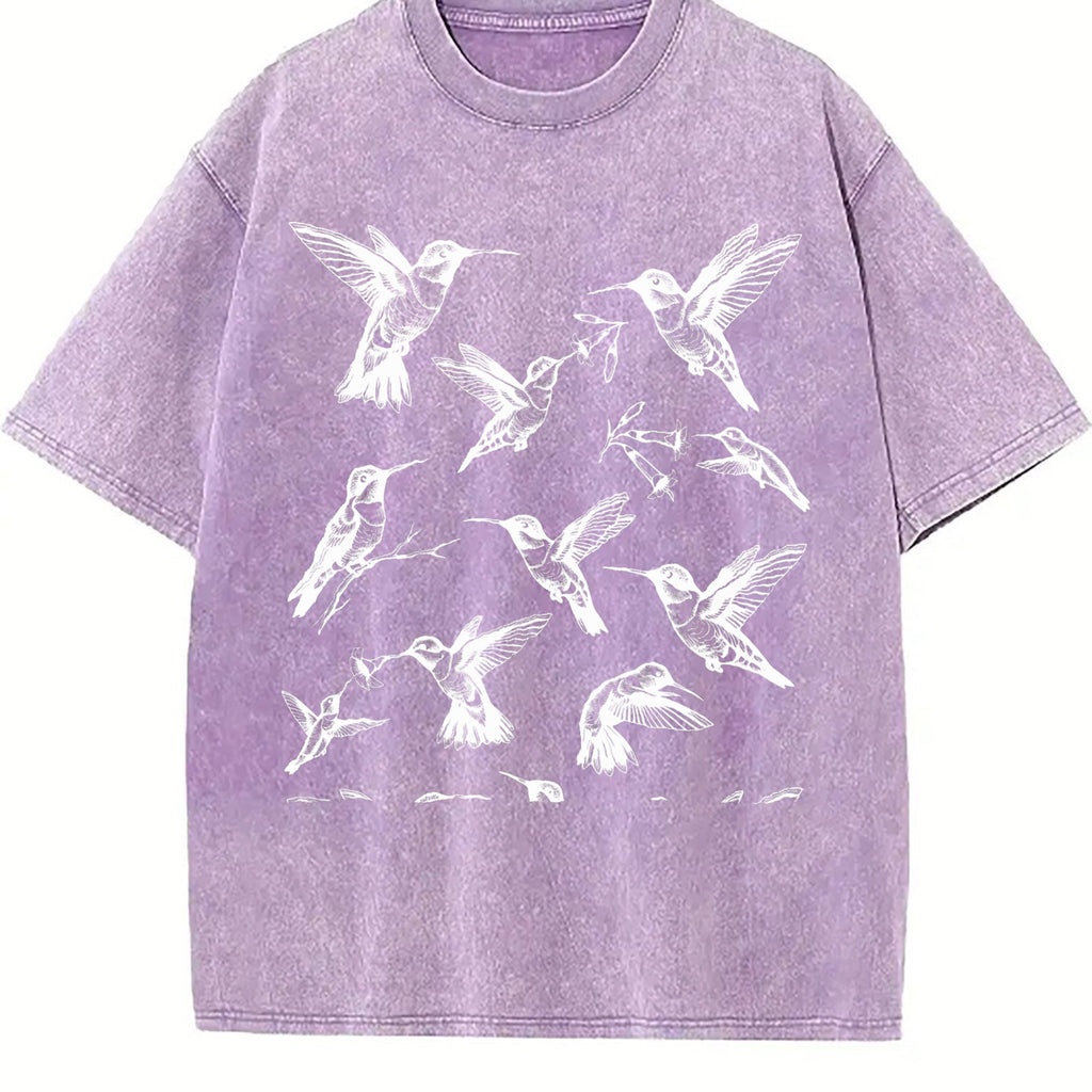 Hummingbird 90s Tattoo Vintage Washed T-Shirt product image 6