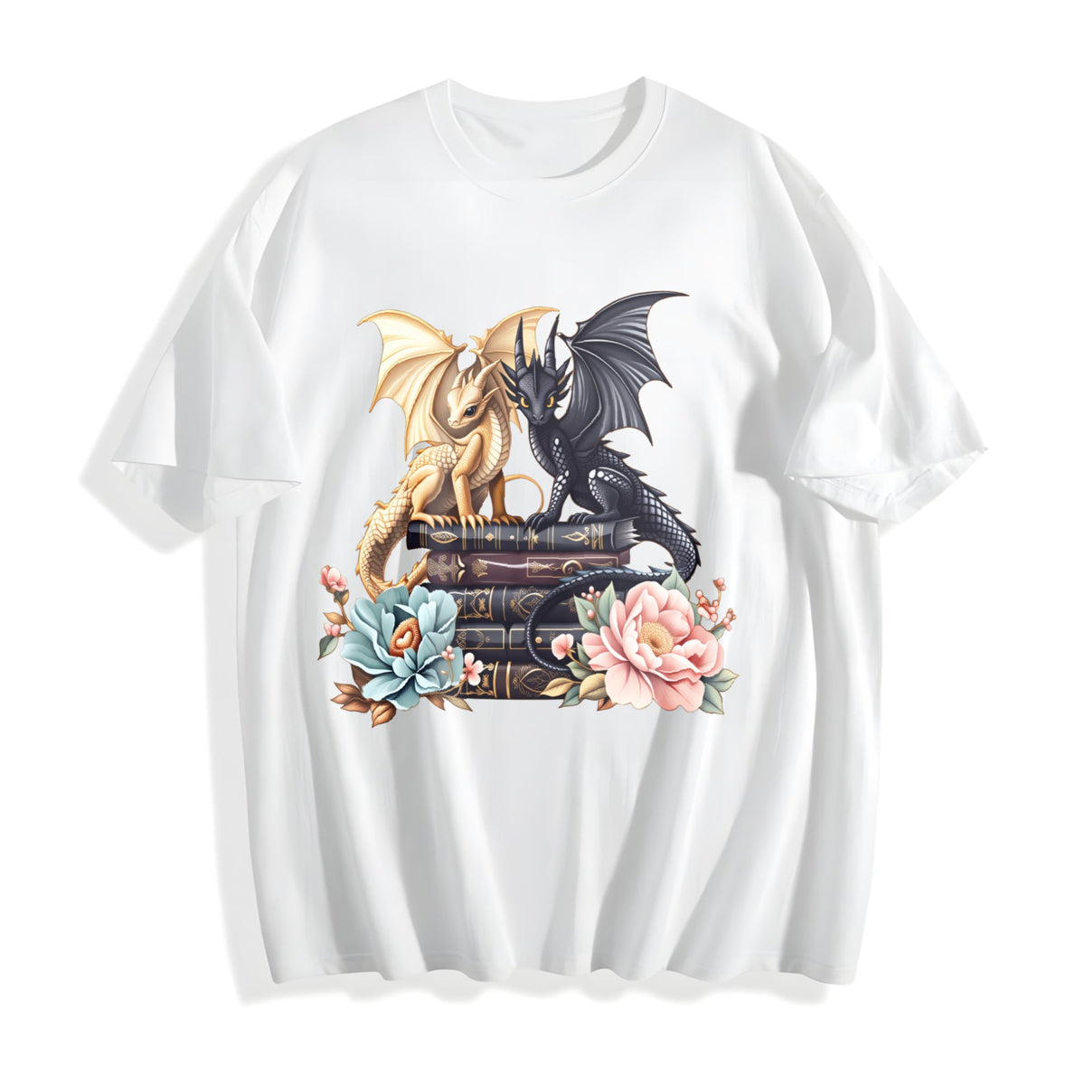 Winter Twin Dragon Cotton T-Shirt product image 2
