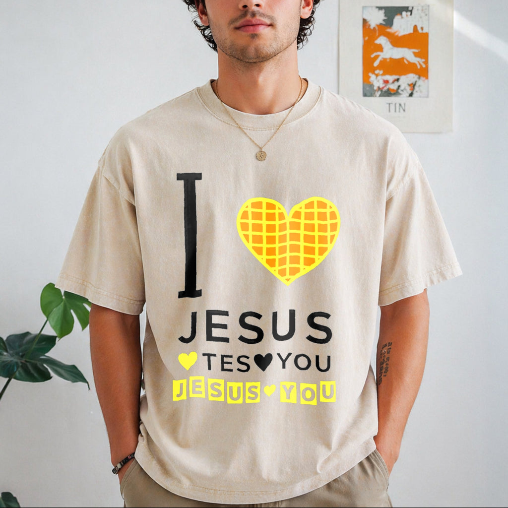 I Love Jesus You Vintage Washed T-Shirt product image 1