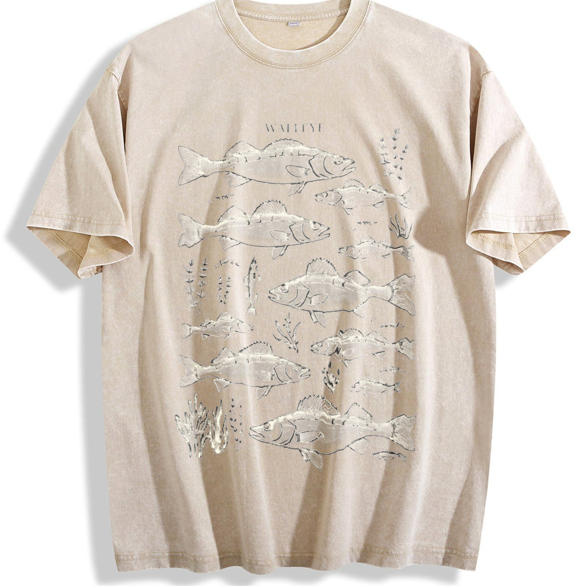 Walleye Fishing 90s Vintage Washed T-Shirt product image 1