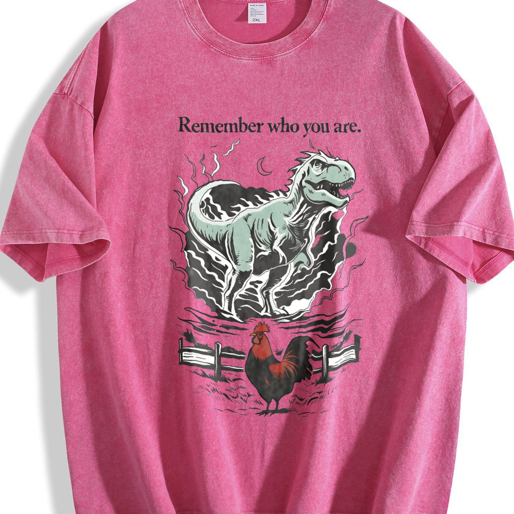 Remember Who You Are Dinosaur Vintage Washed T-Shirt product image 7