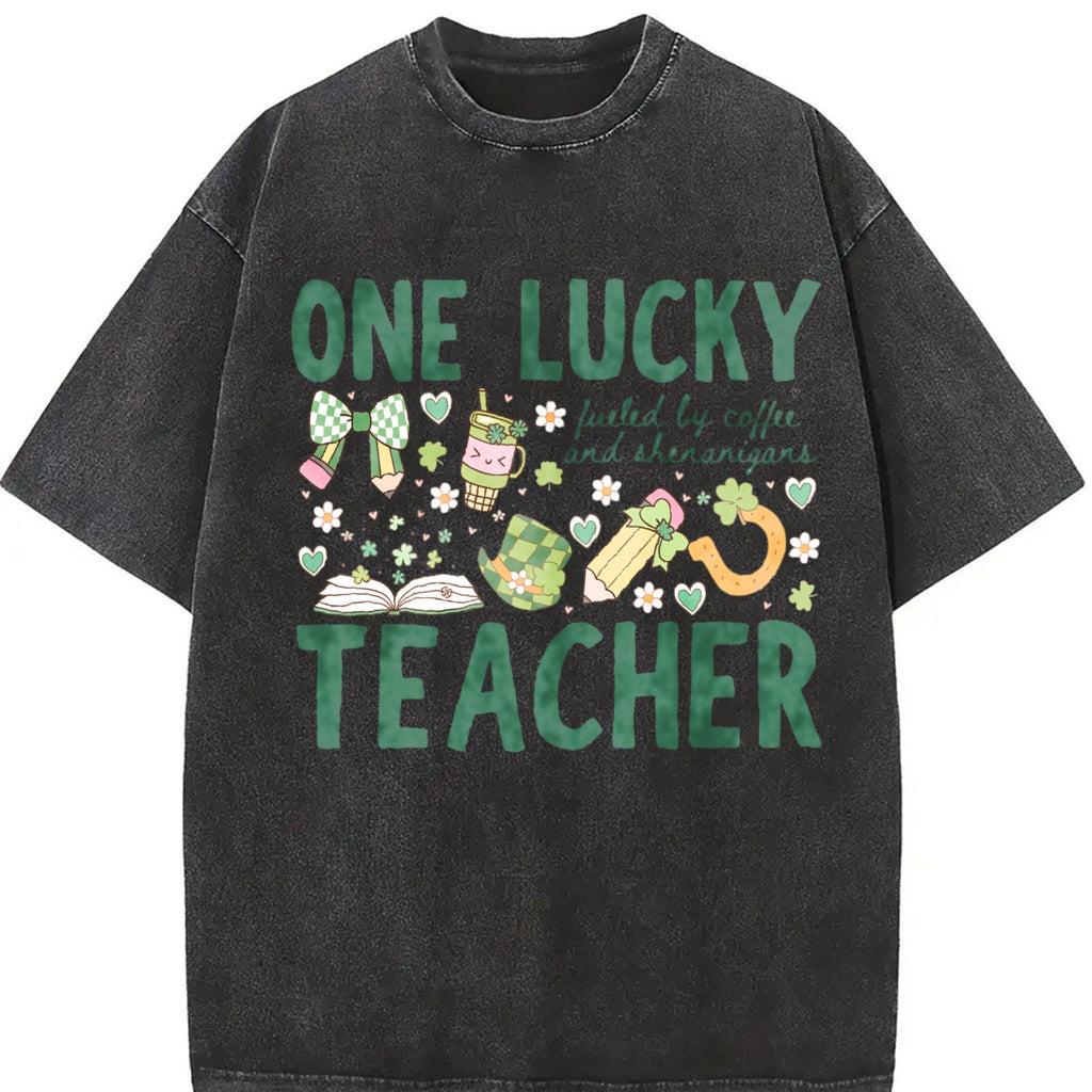 One Lucky Teacher St Patricks : 'fueled By Coffee And product image 2