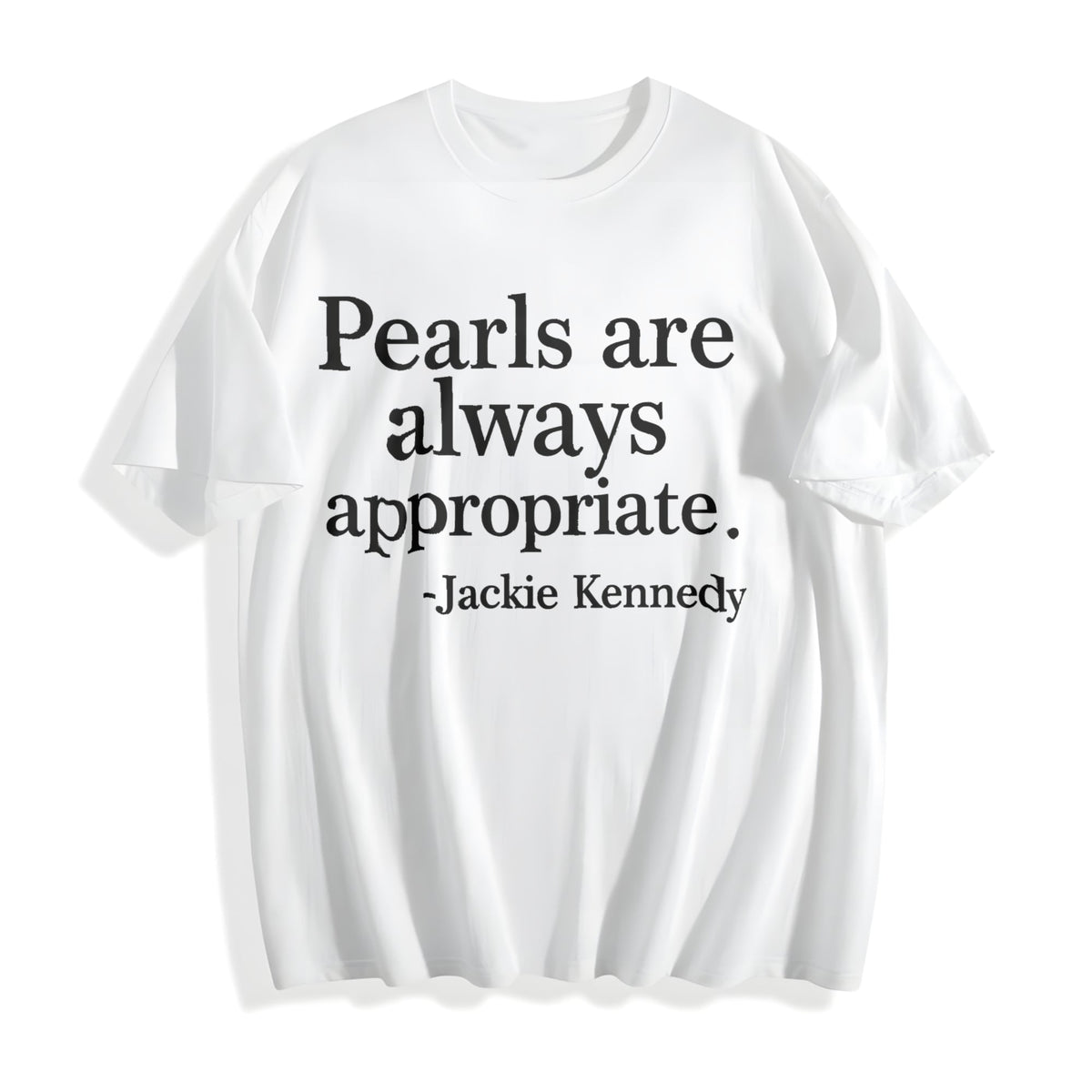 Letter Pearl Summer Cotton T-Shirt product image 2