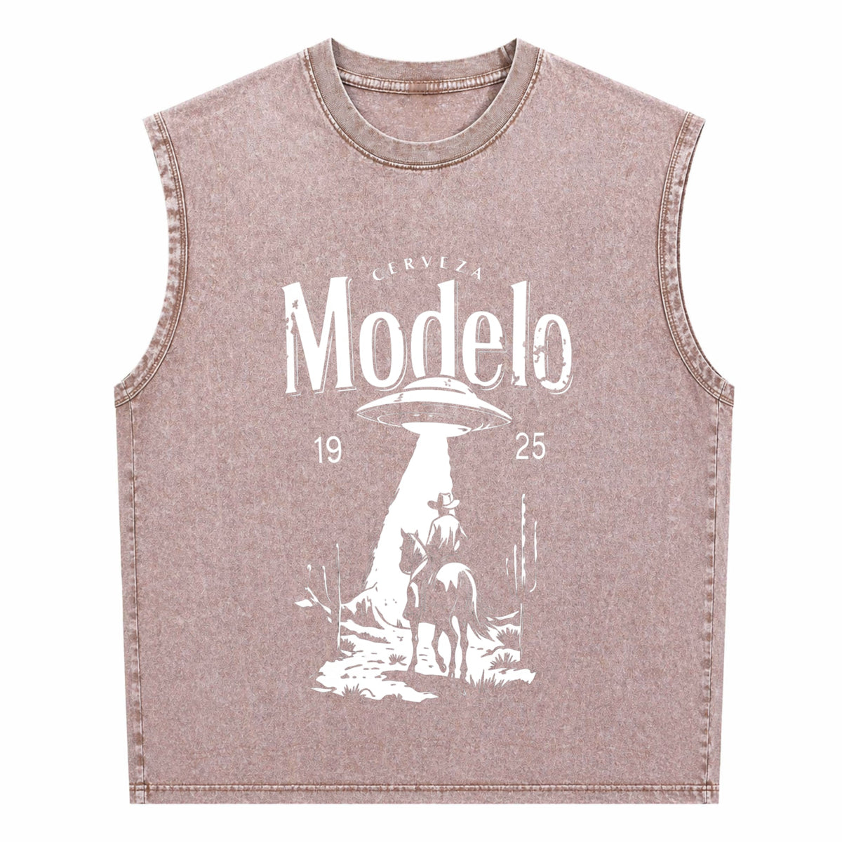 It's Time For A Beer Fun Beer Short-sleeved Men's Washed Tank Top