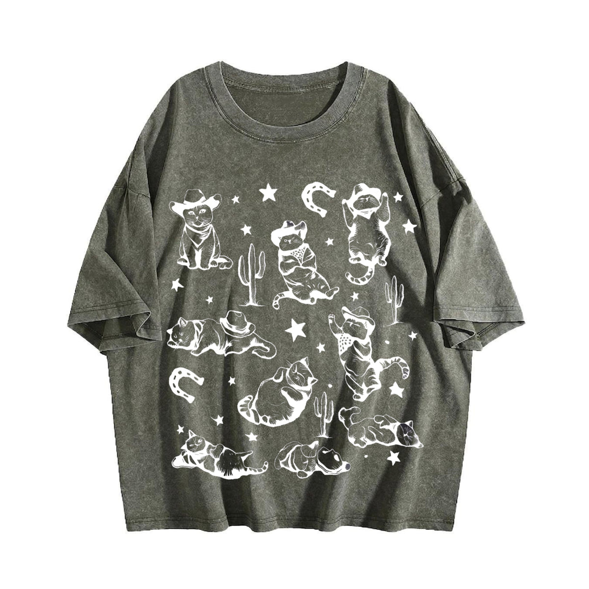Cowboy Cats And Kittens Western Vintage Washed T-Shirt product image 4