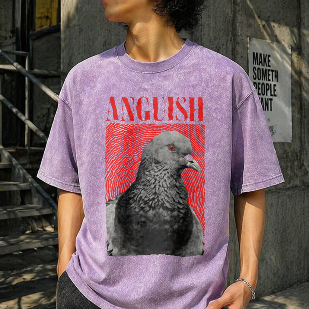 Anguish Bird Funny Vintage Washed T-Shirt product image 6