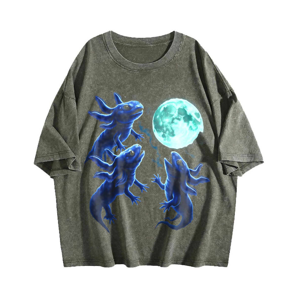 Axolotl Moon 90s Vintage Washed T-Shirt product image 4