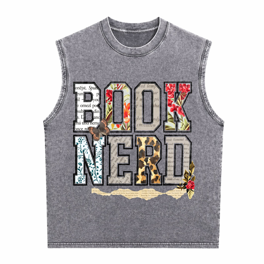 Book Nerd Bookish Lover For Booktok Librarian Idea Men's Washed Tank Top
