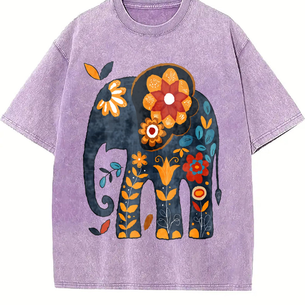 Bohemian Elephant - With Vibrant & Floral Vintage Washed product image 6