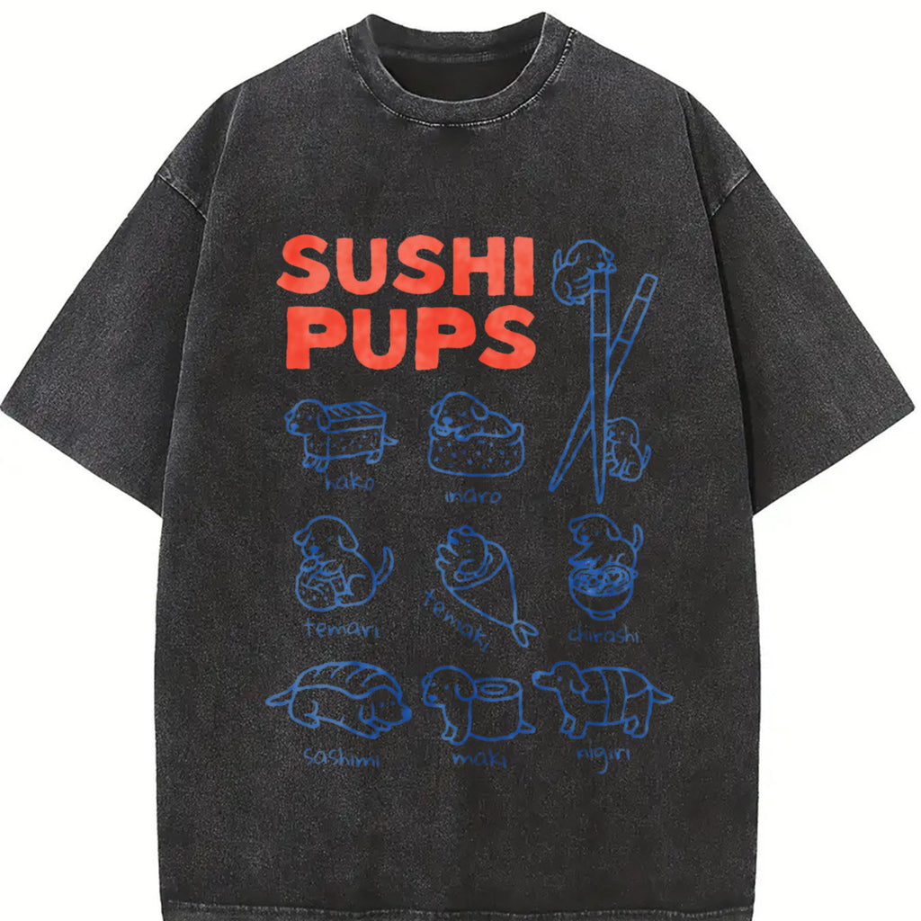 Sushi Pups Vintage Washed T-Shirt product image 2