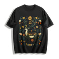 Bohemian Folk Art - Vibrant Deer & Floral Cotton T-Shirt product image 1