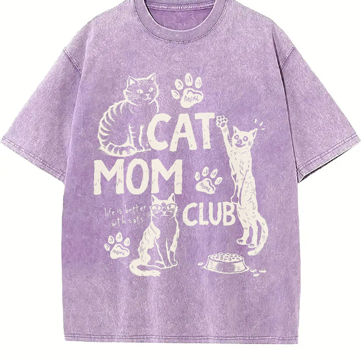 Cat Mom Club Life Is Better With Cats - Boxy - Pet Vintage product image 6