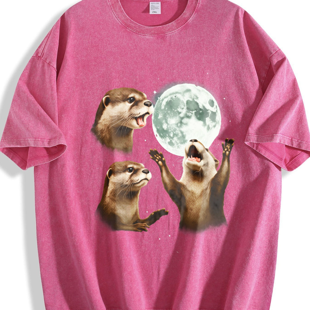 Three Otters Moon 90s Vintage Washed T-Shirt product image 7