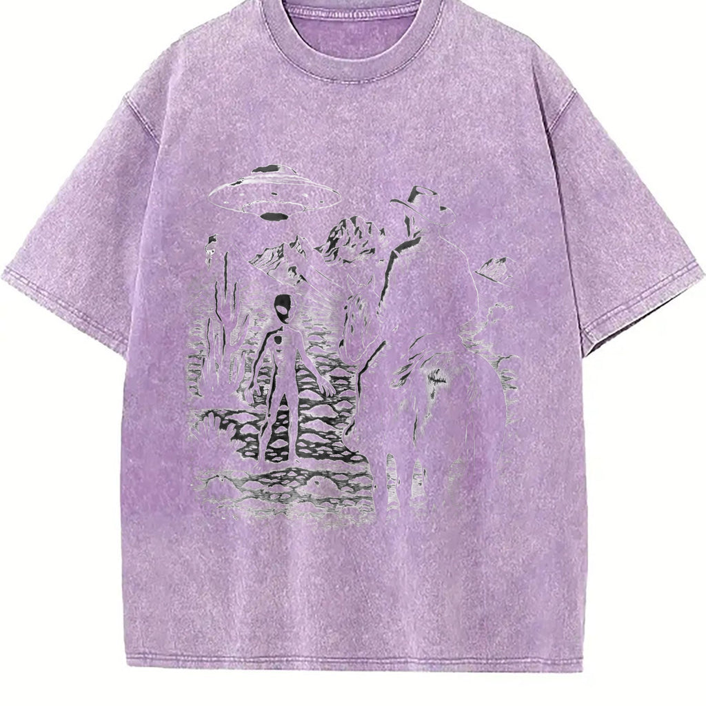 Cowboy UFO Western 90s Vintage Washed T-Shirt product image 6