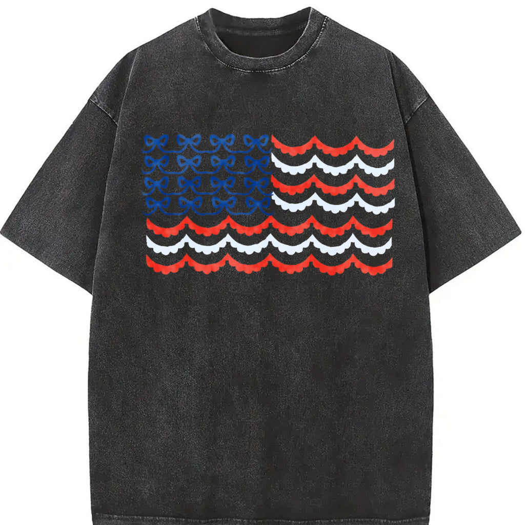 USA Bow Coquette Vintage Washed T-Shirt product image 2